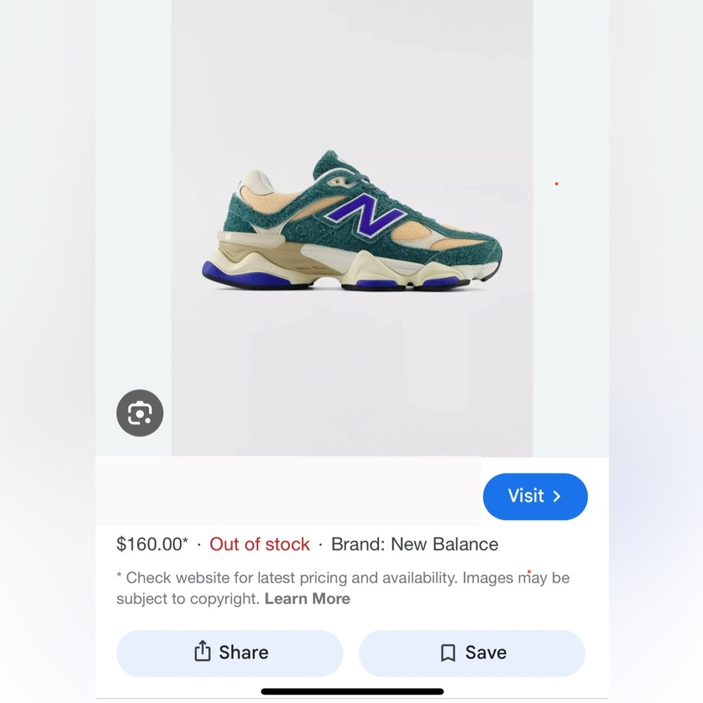 Price Firm - NEW BALANCE 9060 Unisex Sneaker in Green Multi - Picture 15 of 15